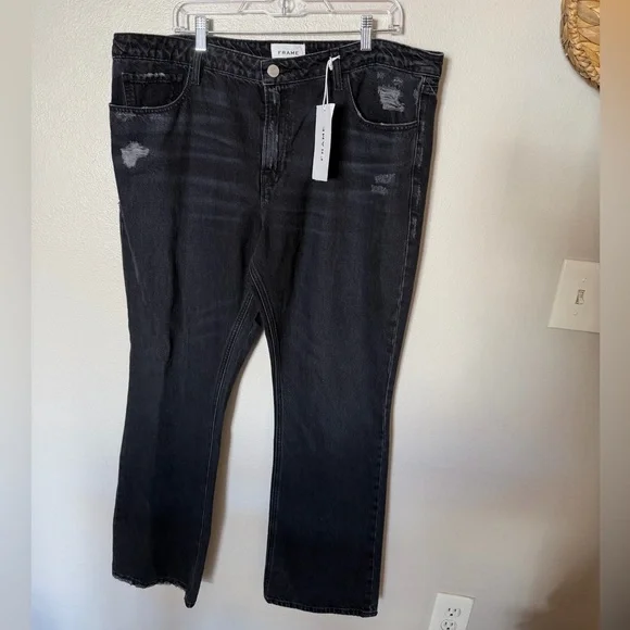 NWT FRAME Low-rise Bootcut Black Jeans Women’s size 34 - Picture 2 of 8